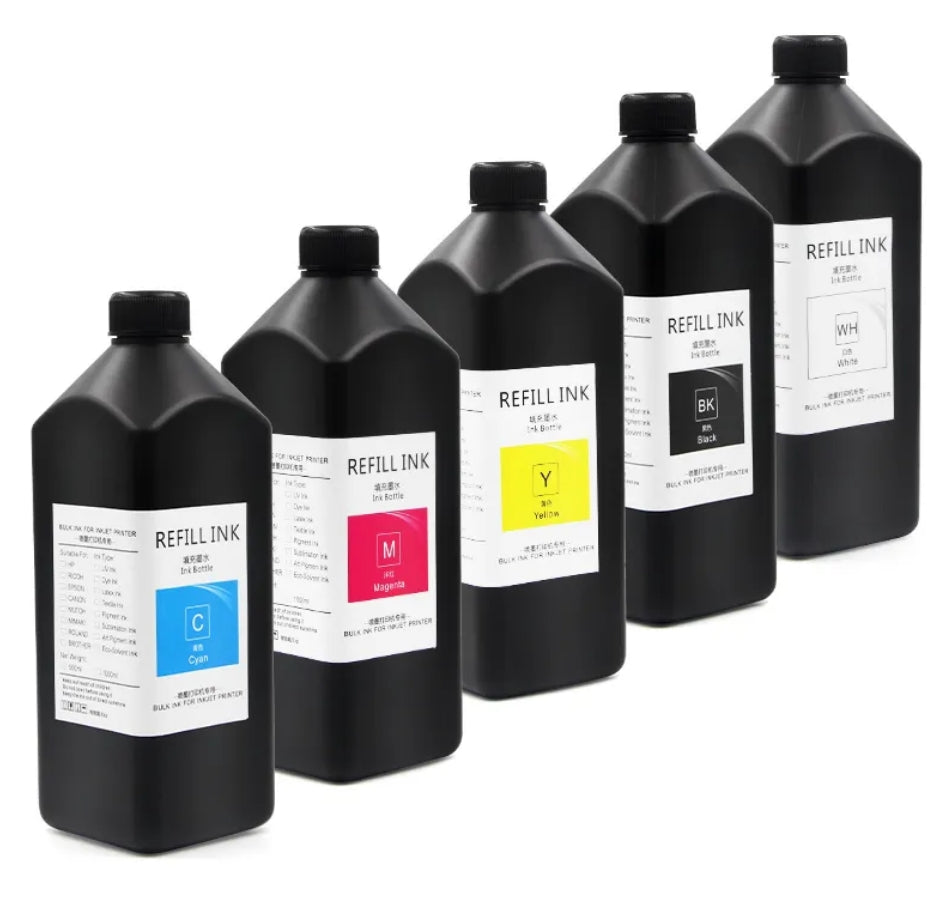 Ocbestjet 5 Colors UV Ink Soft Hard UV Print Ink Price Printing on PVC and Glass Sheet