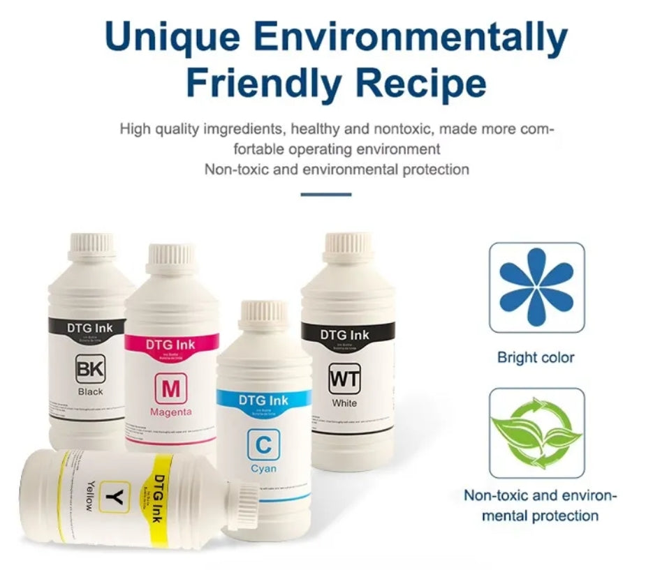 High Density Additive Ink 1000ML High Density White Bulk DTG Printing Ink for Epson Digital T Sh ...