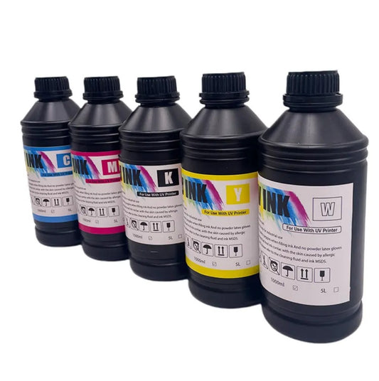 UV Print Ink Price  Printing on PVC and Glass Sheet Ocbestjet 5 Colors UV Ink Soft Hard