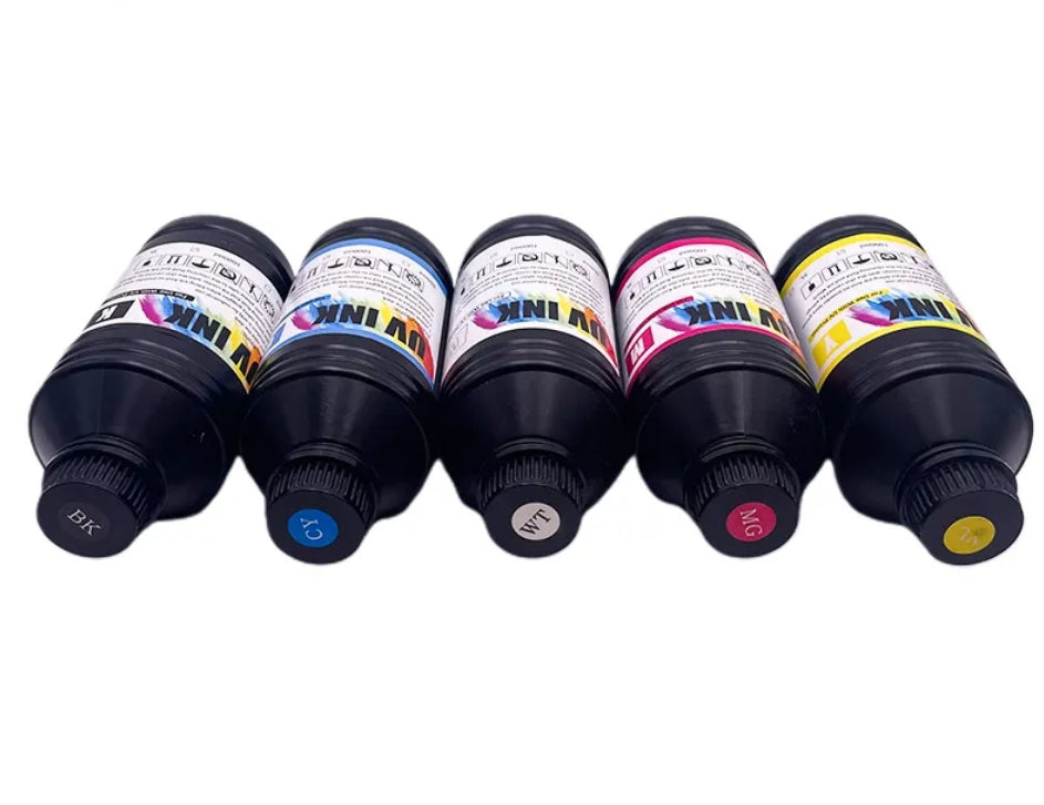 UV Print Ink Price  Printing on PVC and Glass Sheet Ocbestjet 5 Colors UV Ink Soft Hard